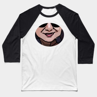 Smiling Friend Abstract Face with Outline Baseball T-Shirt